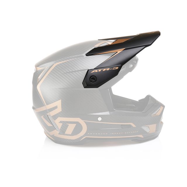6D ATR-3 Nova Visier für Motocross- und Offroad-Helme, bronzefarbenes Ersatzvisier mit reflektierender Oberfläche
