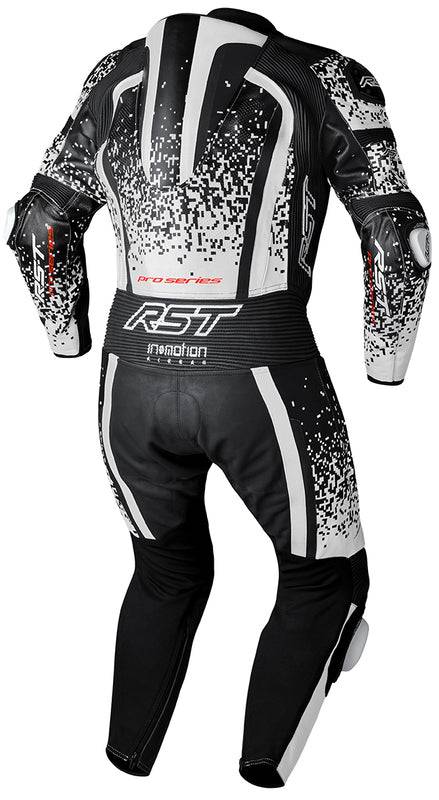 RST ProSeries EVO CE Airbag Motorrad Lederkombi-Camo Weiss/Schwarz