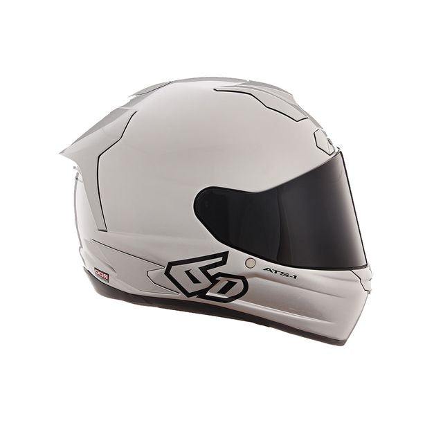 6D ATS-1R Solid Gloss Silver Helm FIM