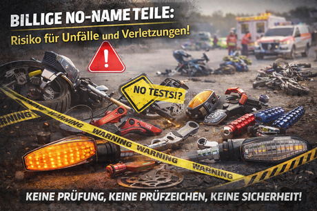 Gefährliche Motorrad-Anbauteile aus dem Internet: Risiken für Straße und Offroad