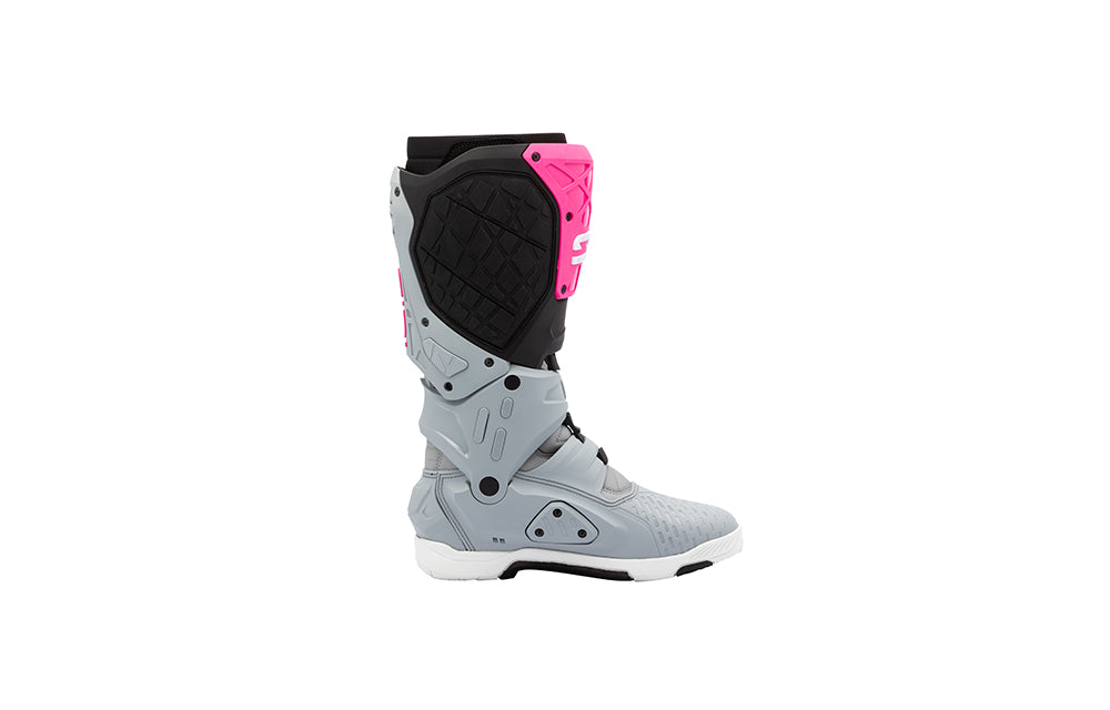 Sidi Crossair X Motocross-Stiefel Grau-Neonpink