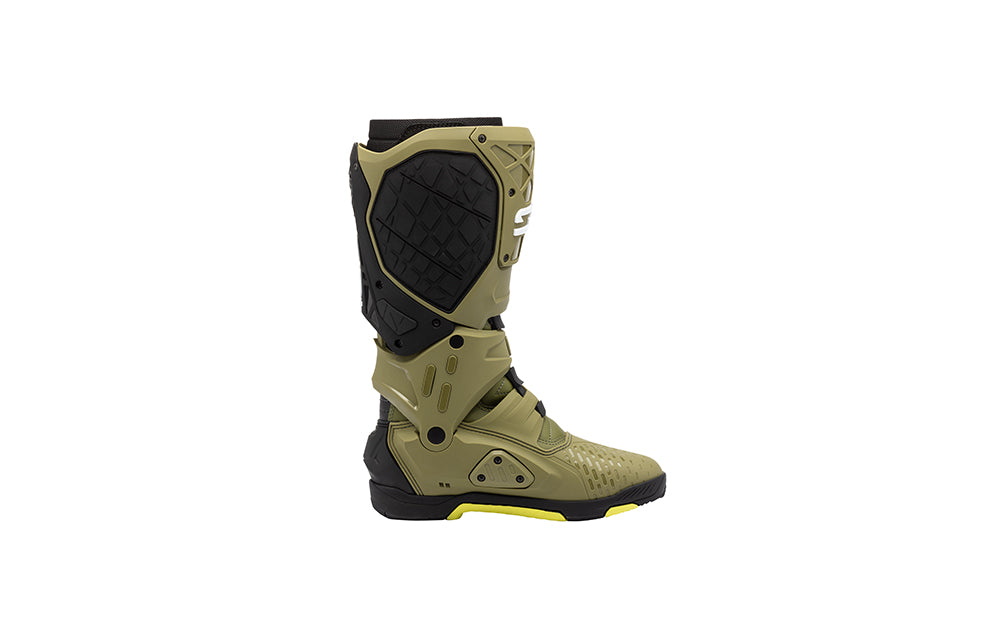 Sidi Crossair X Motocross-Stiefel Olivgrün-Neongelb