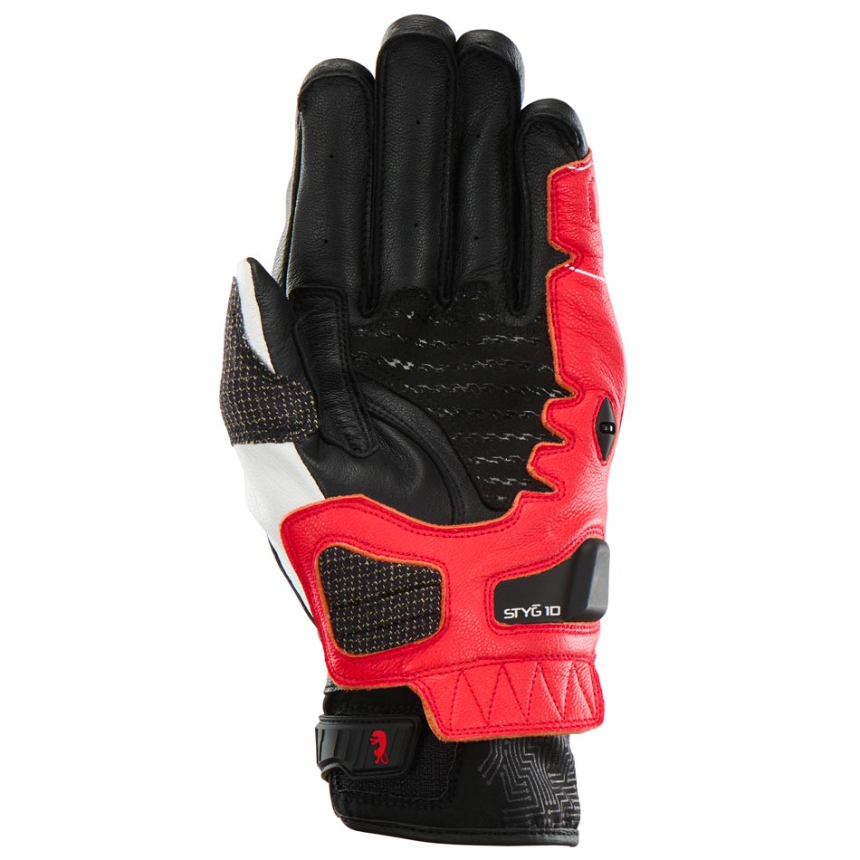 Furygan Handschuhe Styg 10 Schwarz-Weiß-Rot