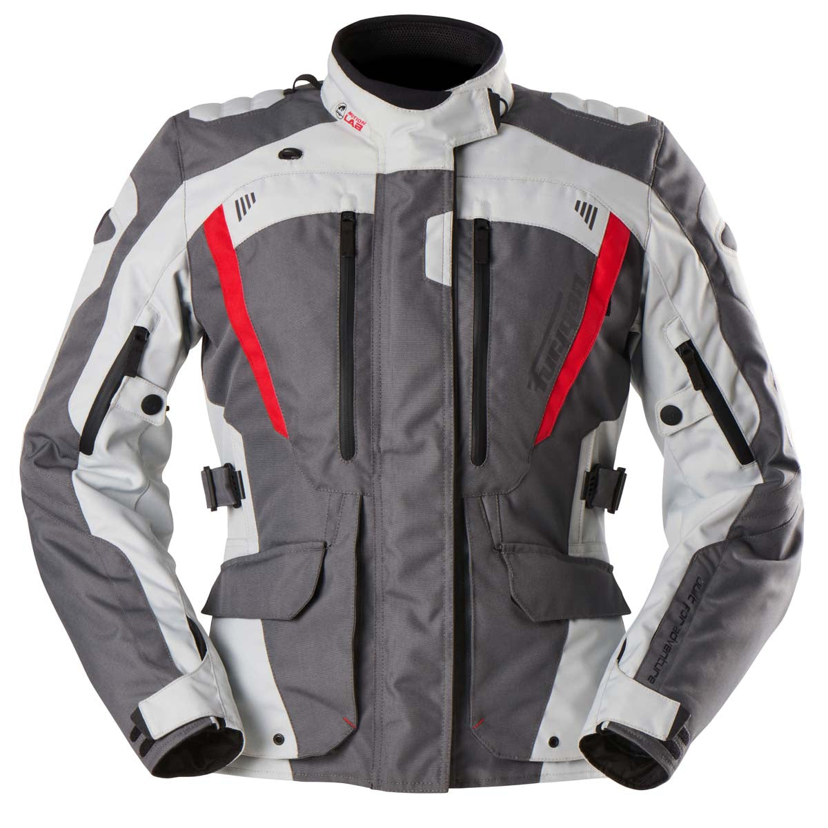 Furygan Jacke Apalaches Lady Evo Grau-Perlweiß-Rot