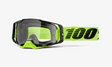 100% Armega Motocrossbrille Neon Yellow - Clear Lens
