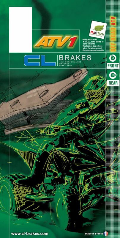 CLBRA BRAKE PADS 1222ATV1 SINTER METAL