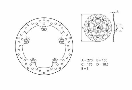 BREMB BRAKE DISC ORO SERIE 68B407G0