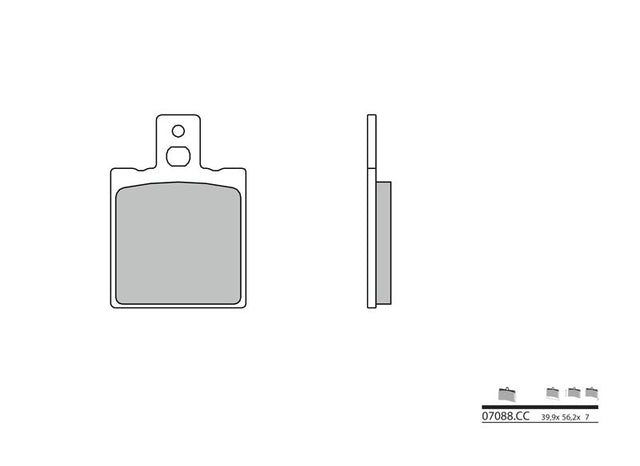 BREMB BRAKE PADS 07088CC CARBON CERAMIC