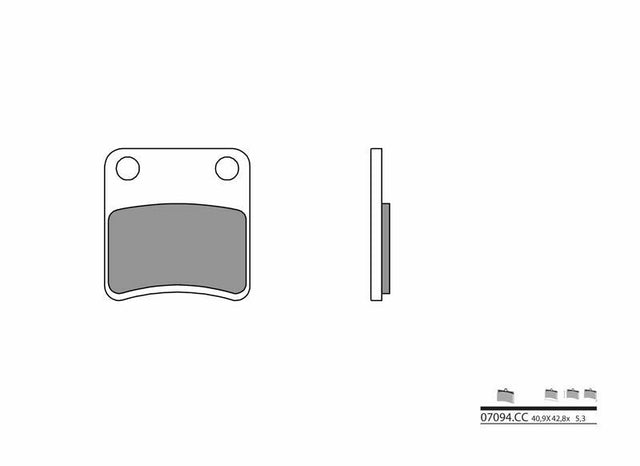 BREMB BRAKE PADS 07092CC CARBON CERAMIC