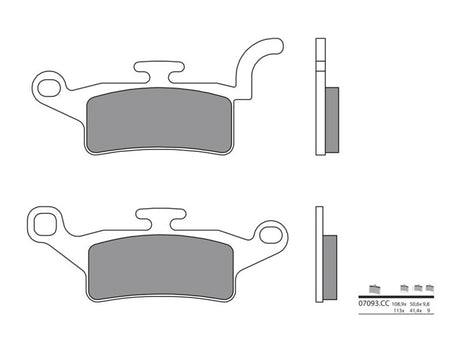 BREMB BRAKE PADS 07093CC CARBON CERAMIC