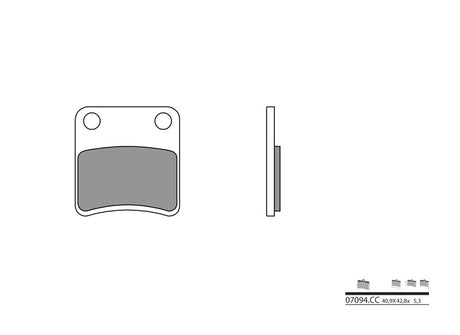 BREMB BRAKE PADS 07094CC CARBON CERAMIC