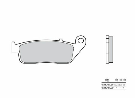 BREMB BRAKE PADS 07HO31SP SINTER METAL