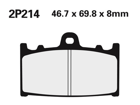 NISSI BRAKE PADS 2P-214NS SINTER METAL
