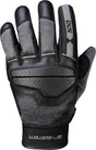 Schwarze und graue iXS Classic Evo-Air Handschuhe, atmungsaktiv und strapazierfähig für Motorradsport.