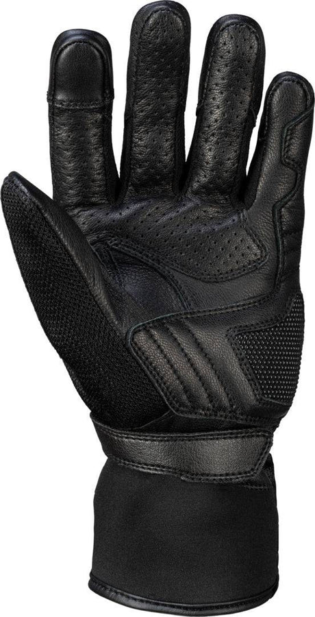 Schwarze iXS Sport-Handschuhe Carbon-Mesh 4.0 aus atmungsaktivem Mesh-Material, für sicheren Grip und Komfort beim Sport.