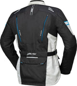 iXS Tour Jacke Lorin-ST in Schwarz, Hellgrau und Blau, langlebige Adventure-Jacke mit robustem Material und sportlichem Design