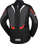 iXS Tour Jacke Gerona-Air 1.0 in Schwarz-Grau-Rot, Touring-Jacke mit Belüftung und reflektierenden Elementen, für Motorradtouren