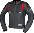 iXS Sport Jacke Trigonis-Air in dunkelgrau-Grau-Rot, Touring-Jacke mit atmungsaktivem Material und sportlichem Design