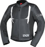 iXS Sport Jacke Trigonis-Air in Dunkelgrau-Grau-Weiß, touring Jacke mit atmungsaktivem Material und reflektierenden Details.