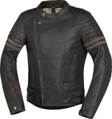 Braune iXS Classic LD Jacke Andy aus robustem Material, detailreiche Nähte und klassischer Schnitt sichtbar.