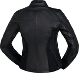 Schwarze iXS Tour LD Damen Jacke Aberdeen, robuste Tourenjacke mit reflektierenden Elementen und winddichtem Material.