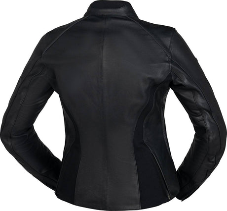 Schwarze iXS Tour LD Damen Jacke Aberdeen, robuste Tourenjacke mit reflektierenden Elementen und winddichtem Material.