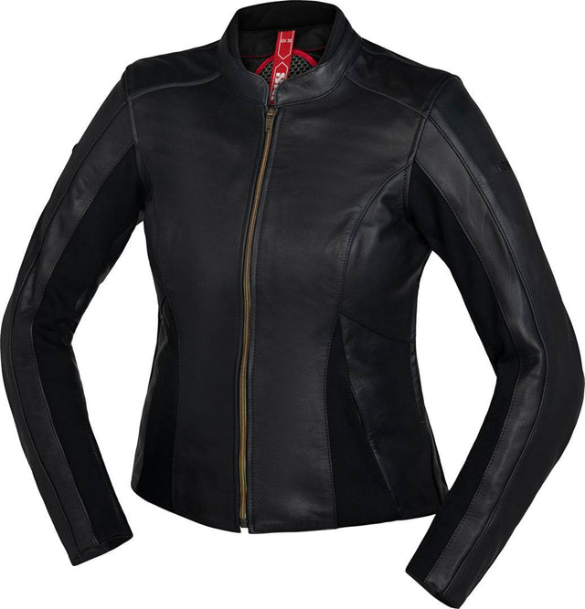 Schwarze iXS Tour LD Damen Jacke Aberdeen, robuste Tourenjacke mit wasserdichtem Material und verstellbaren Elementen.