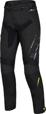 Schwarze iXS Sport Hose Carbon-ST für Touren, aus robustem Material, mit verstärkten Bereichen und komfortabler Passform.