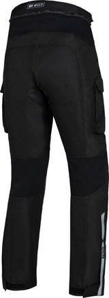 iXS Tour Hose Nairobi-ST 2.0 in Schwarz, robuste Adventure-Hose mit verstärkten Nähten und verstellbarem Bund.