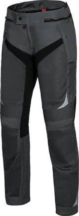 Dunkelgraue und schwarze iXS Sport Adventure Hose Trigonis-Air, atmungsaktive Outdoor-Hose mit robustem Material.