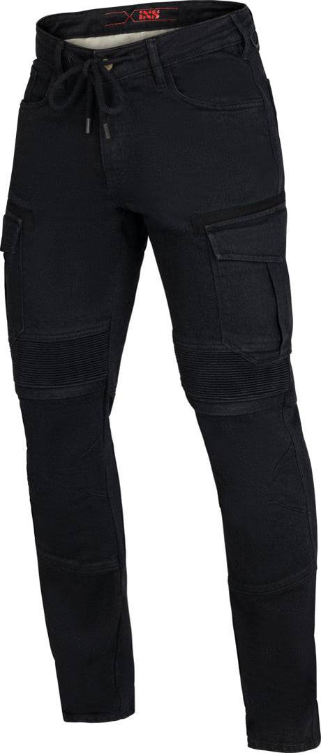 Schwarze iXS Classic AR Cargo Hose mit geradem Schnitt und praktischen Taschen, bequem und strapazierfähig für Outdoor-Aktivitäten.