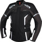 Schwarze, graue und weiße iXS Tour Damen Jacke Evans-ST 2.0 für Adventure, mit atmungsaktiven und wetterfesten Materialien