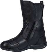 Schwarze iXS Tour Stiefel Nordin-ST 2.0 mit robustem Design und Schnürverschluss, ideal für Motorradtouren.
