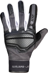 Schwarze und dunkelgrau-weiße Damen-Handschuhe von iXS Classic Evo-Air, atmungsaktiv und bequem, für sportliche Aktivitäten.