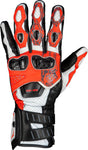 iXS Sport Handschuh RS-200 3.0 in Weiß, Rot und Schwarz, atmungsaktiver Fahrradhandschuh mit ergonomischer Passform