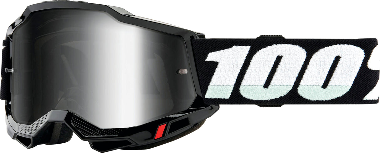 100% Motocrossbrille Accuri 2 Black - Mirror Silver