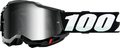 100% Motocrossbrille Accuri 2 Black - Mirror Silver