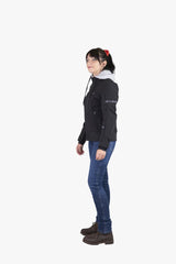 Blaue iXS Damen Clarkson Classic AR Jeans mit geradem Schnitt, sichtbarer Hosensaum und klassischen Denim-Details