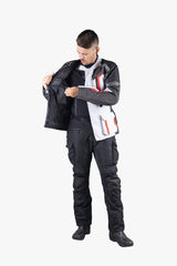 iXS Tour Jacke Evans-ST 2.0 hellgrau-grau-rot