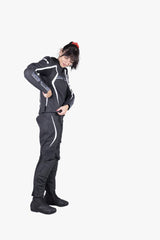 Damen Tourenjacke iXS Sport LD RS-600 1.0 in Schwarz-Grau-Weiß, atmungsaktiv und sportlich für Outdoor-Aktivitäten.