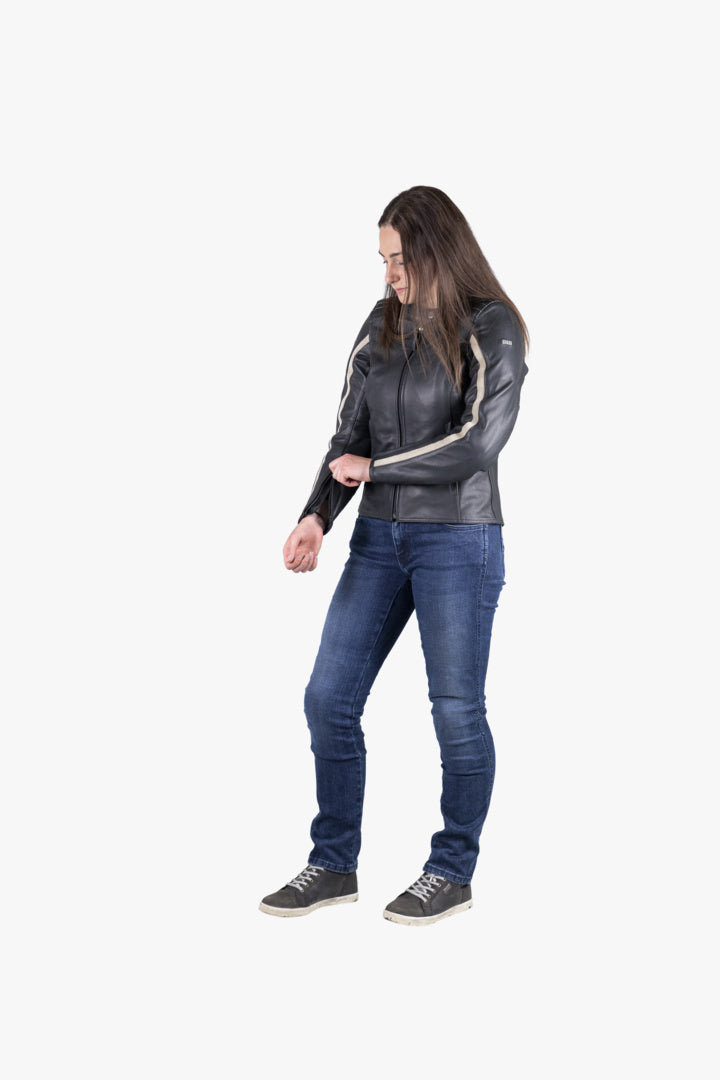 iXS Classic LD Damen Jacke Stripe schwarz