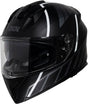 Schwarzer und weißer iXS Integralhelm iXS217 2.0 mit mattem Finish, Schutzhelm für den Motorradsport, Blick auf die Helmschale