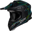 iXS Motocrosshelm iXS189FG 2.0 in mattschwarz-Gelb Fluo mit Visier und Belüftungsöffnungen