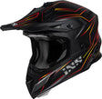 iXS Motocrosshelm iXS189FG 2.0, matt schwarz-rot, strapazierfähiges Design mit Belüftungsöffnungen und Visier.
