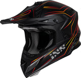 iXS Motocrosshelm iXS189FG 2.0, matt schwarz-rot, strapazierfähiges Design mit Belüftungsöffnungen und Visier.