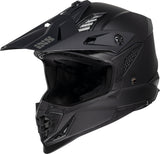 Schwarzer iXS Motocrosshelm iXS363 1.0 in mattem Finish, mit Visier und Belüftungsöffnungen für sicheren Schutz beim Motocross