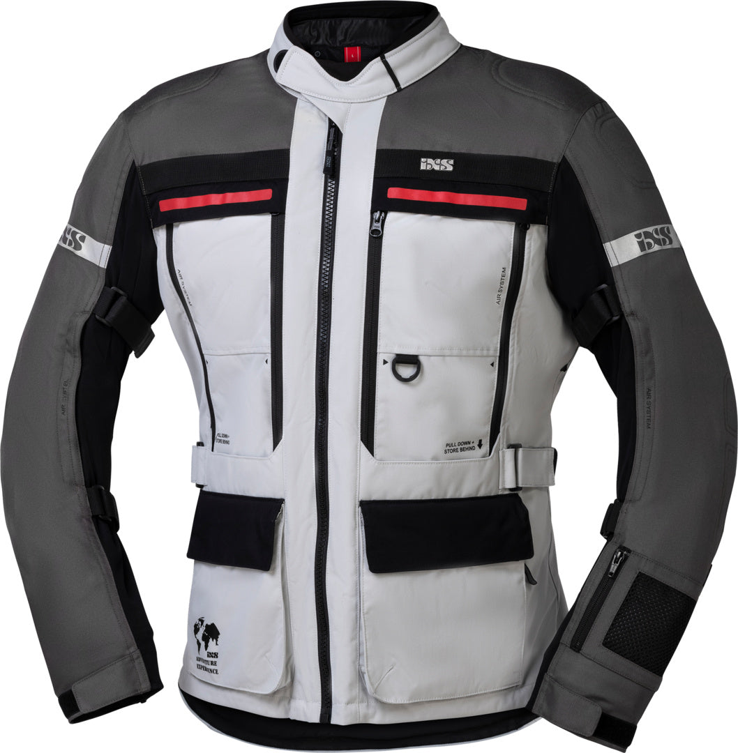 iXS Tour Jacke Montevideo-ST 3.0 hellgrau-dunkelgrau-schwarz