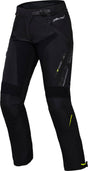 Schwarze Damen Tourenhose iXS Sport Carbon-ST aus strapazierfähigem Material, perfekt für Motorradtouren, mit gepolsterten Bereichen