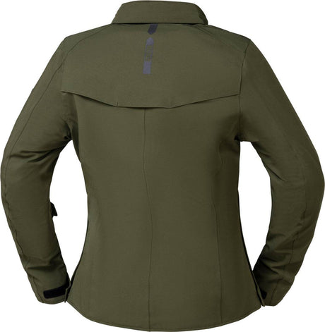 iXS Urban Damen Jacke Destination ST-Plus in Oliv, touring Jacke mit wasserdichtem Material und praktischen Taschen.