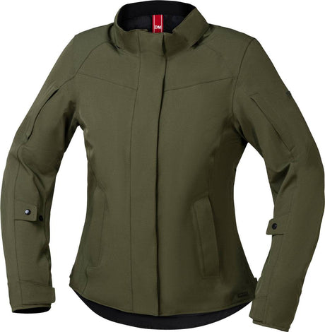 Damen Tourenjacke iXS Urban Destination ST-Plus in Olivgrün mit Reißverschlusstaschen und reflektierenden Details